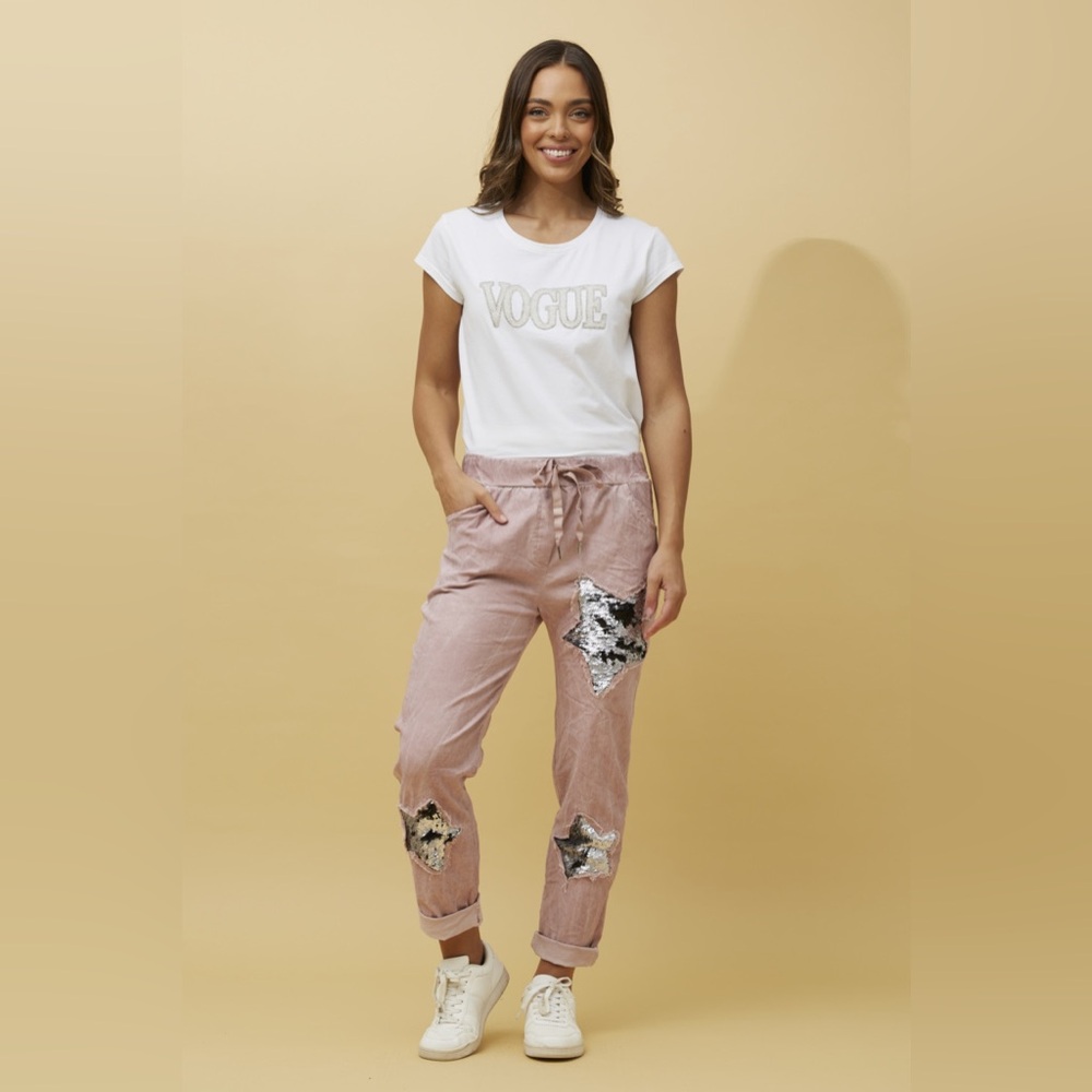 Porter Collective pink star Sequin Pants ⭐️